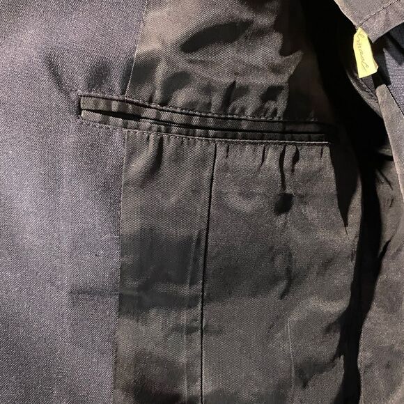 Authentic Vintage Air Force Navy Blue Jacket Front Pockets Gold Buttons- Size 39 - Picture 3 of 12